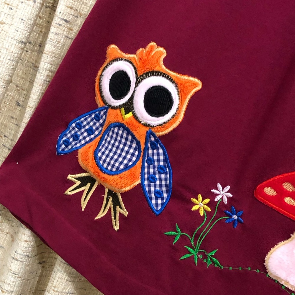 LELE Vintage Owl Applique Dress - Picture 3 of 7